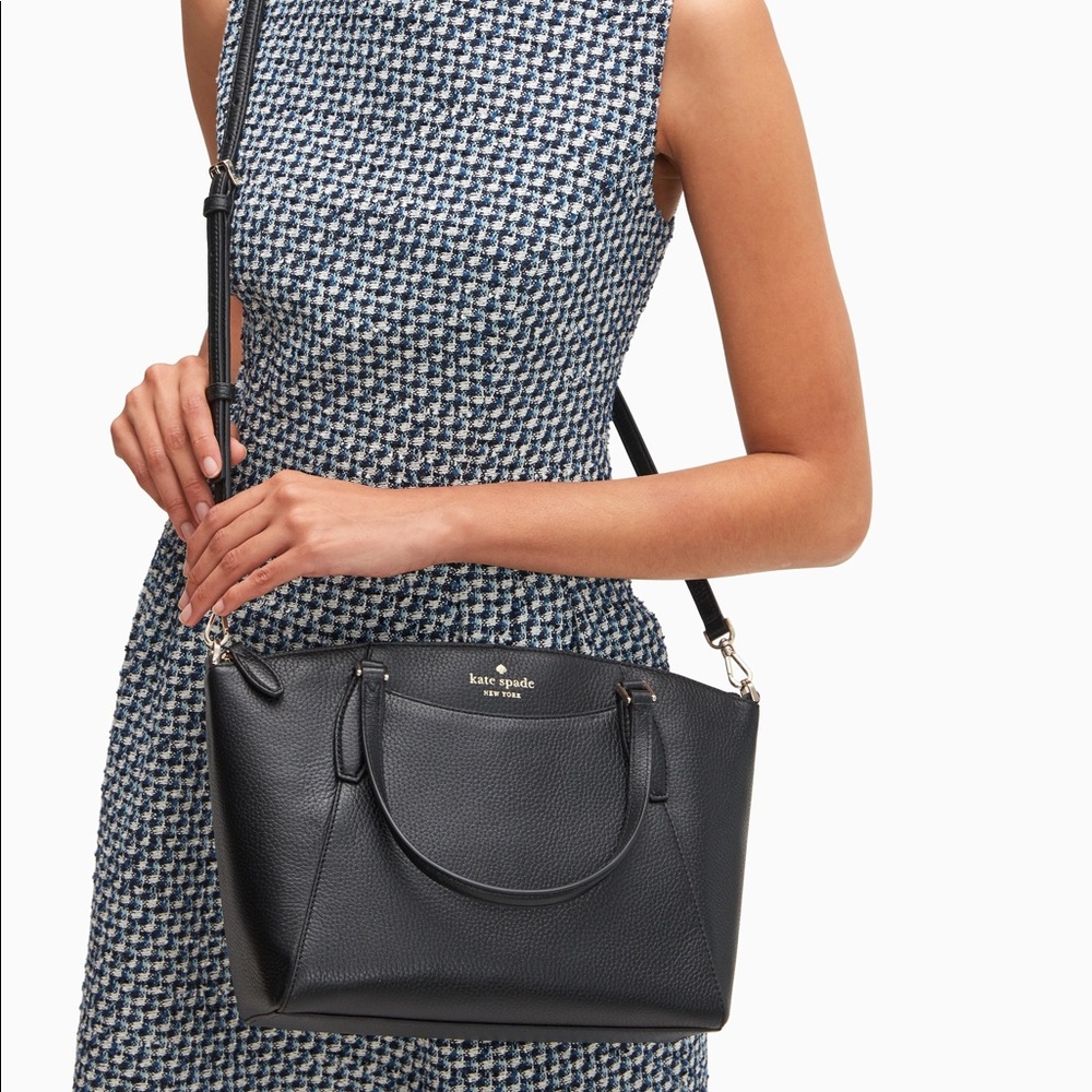 NWT Kate Spade genuine leather satchel black - Picture 2 of 6